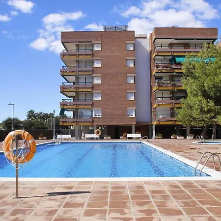 At041 Els Pins, Primera Linea De La Playa, Con Piscina Torredembarra