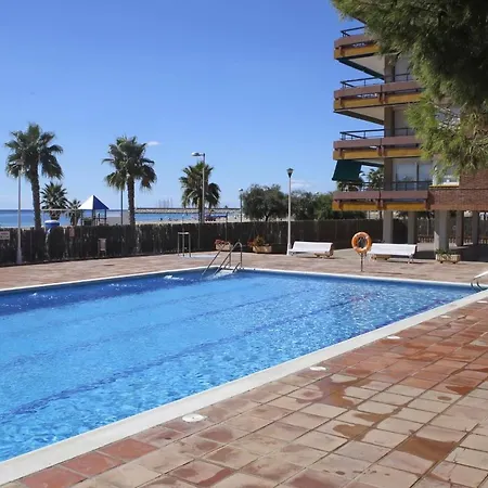 At041 Els Pins, Primera Linea De La Playa, Con Piscina Torredembarra